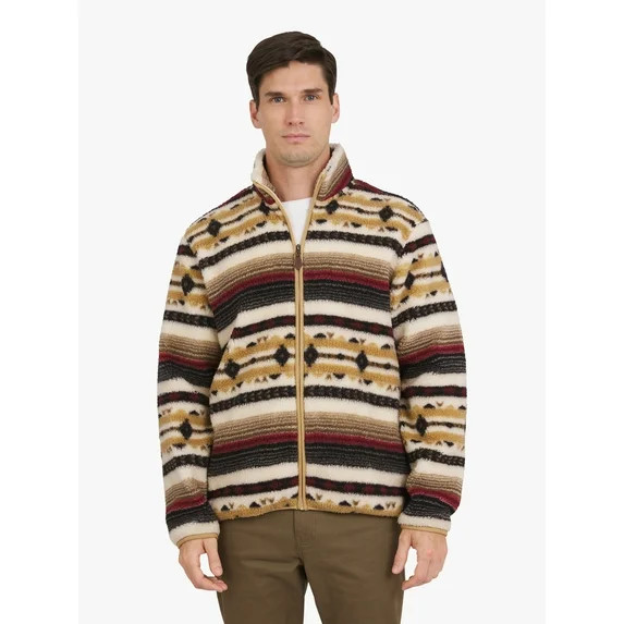 Chaps Men's & Big Men's High Pile Printed Plaid Sherpa Jacket, Sizes S-3XL | Walmart (US)