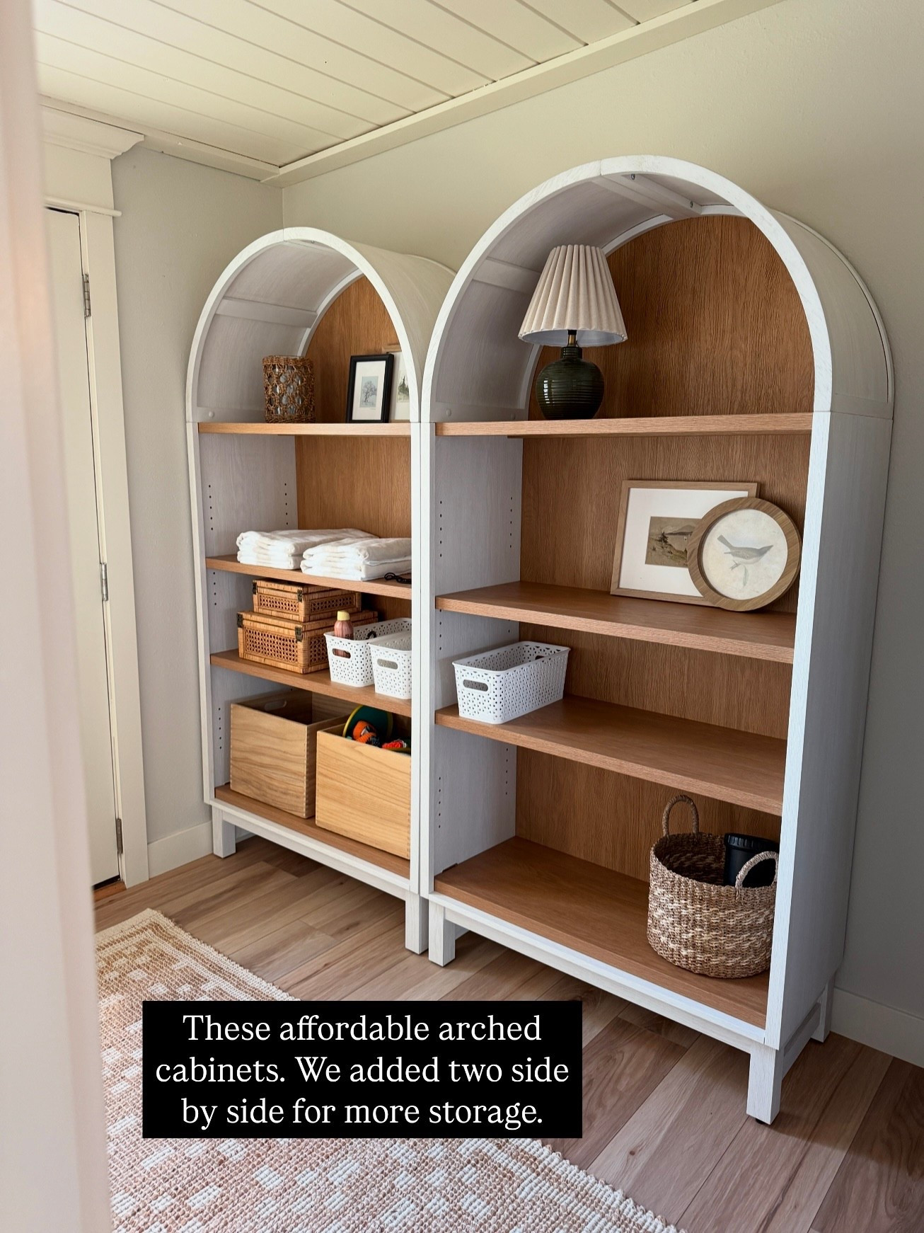 Love these affordable Walmart arched cabinets. I paired two of them together for more storage at our lake cabin.

#LTKStyleTip #LTKHome
