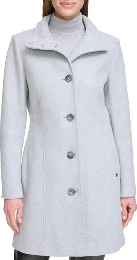 Stand Collar Felted Coat | Nordstrom Rack