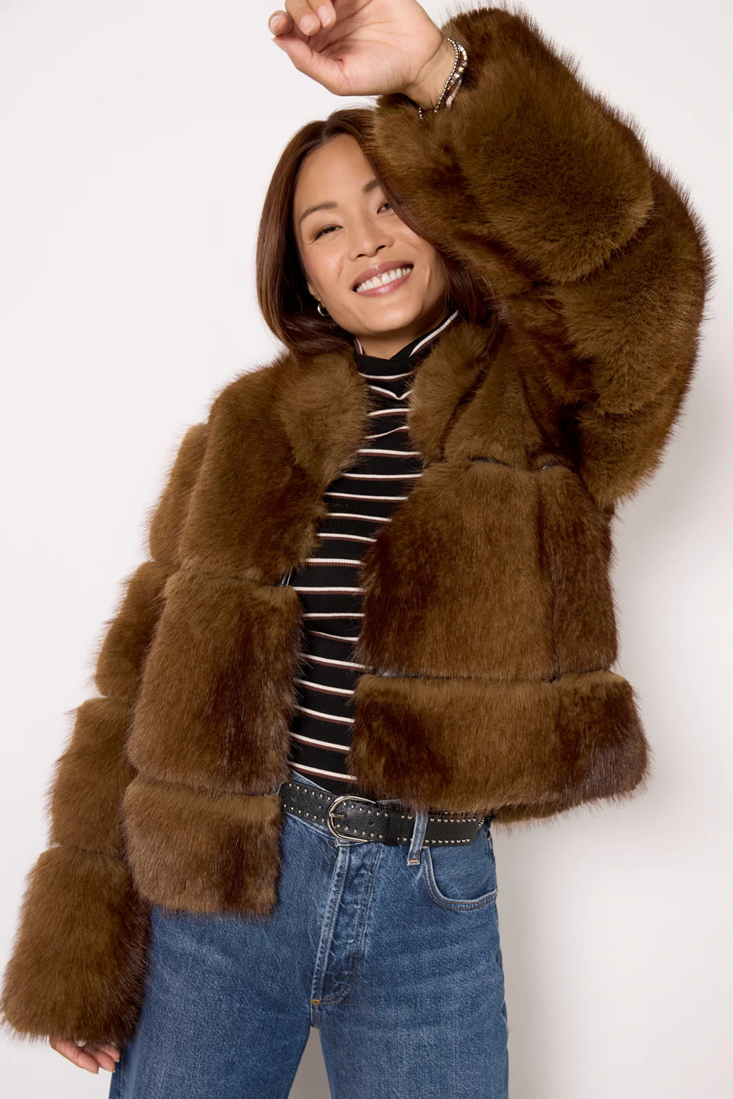 Sai Mink Short Coat | Evereve