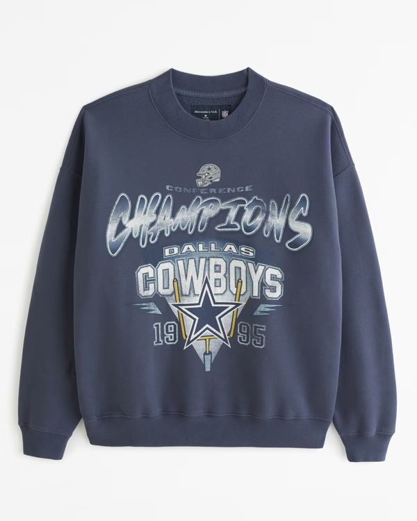 Men's Dallas Cowboys Graphic Crew Sweatshirt | Men's Tops | Abercrombie.com | Abercrombie & Fitch (US)