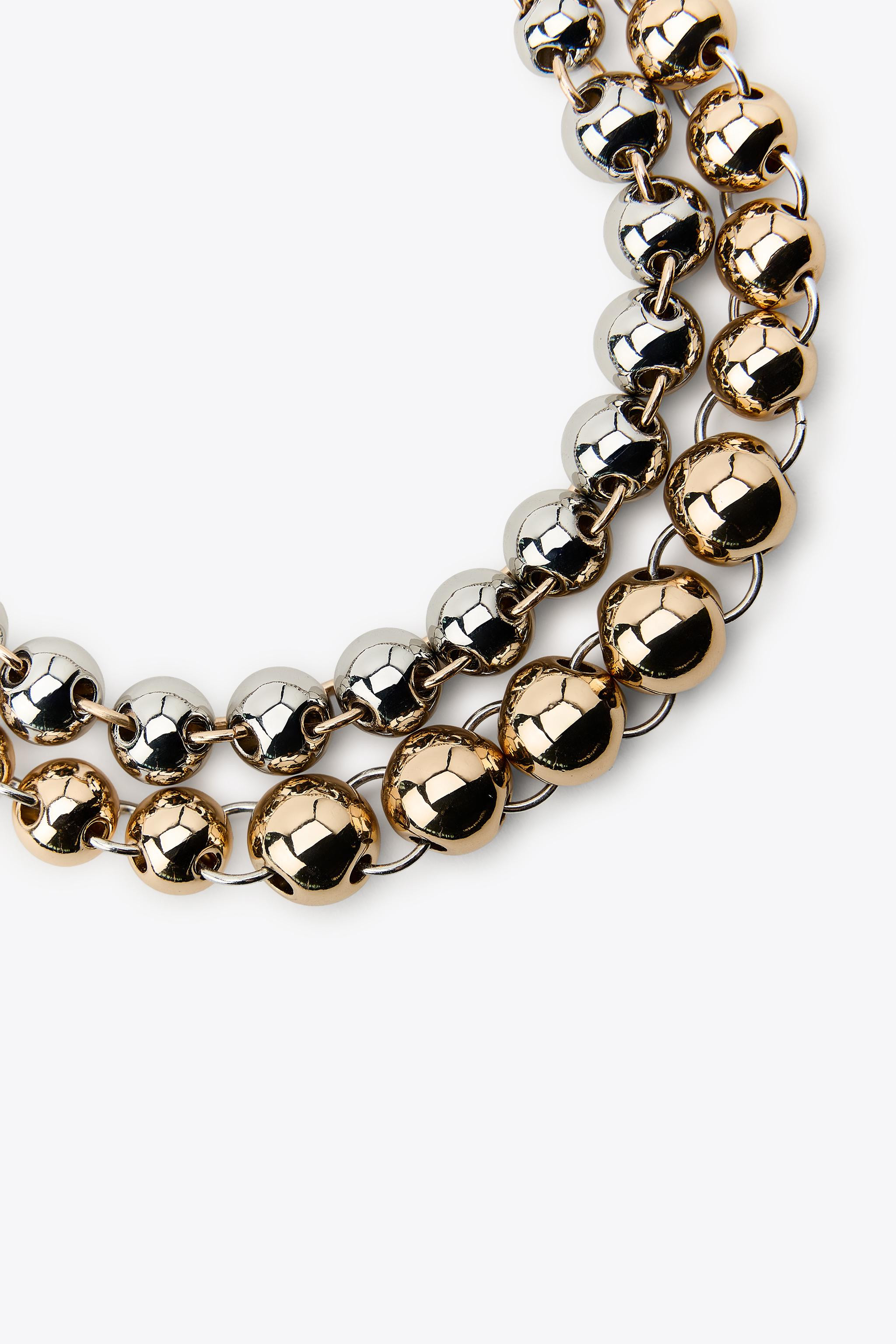 PACK 2 HALSKETTEN MIT KUGELN UND MATERIALKOMBINATION | Zara DE