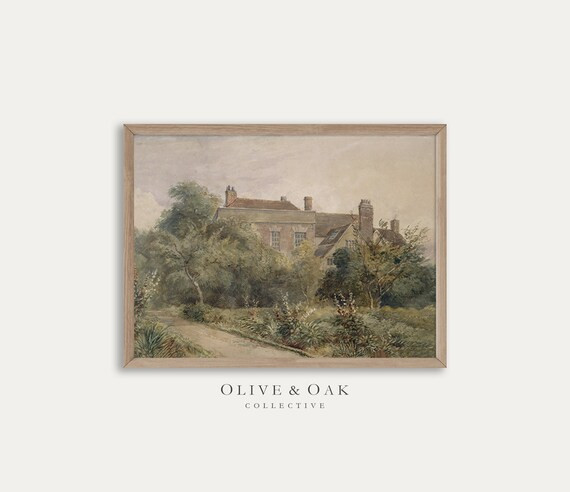 English Cottage Painting / Country Landscape PRINTABLE / | Etsy | Etsy (CAD)