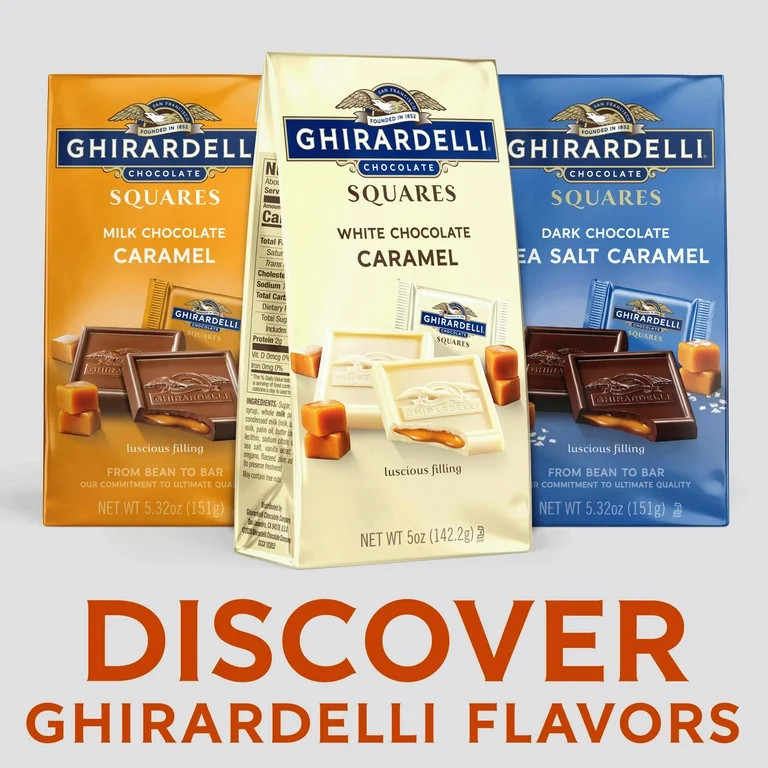 GHIRARDELLI White Chocolate Candy SQUARES with Caramel Filling, 5 oz Bag - Walmart.com | Walmart (US)