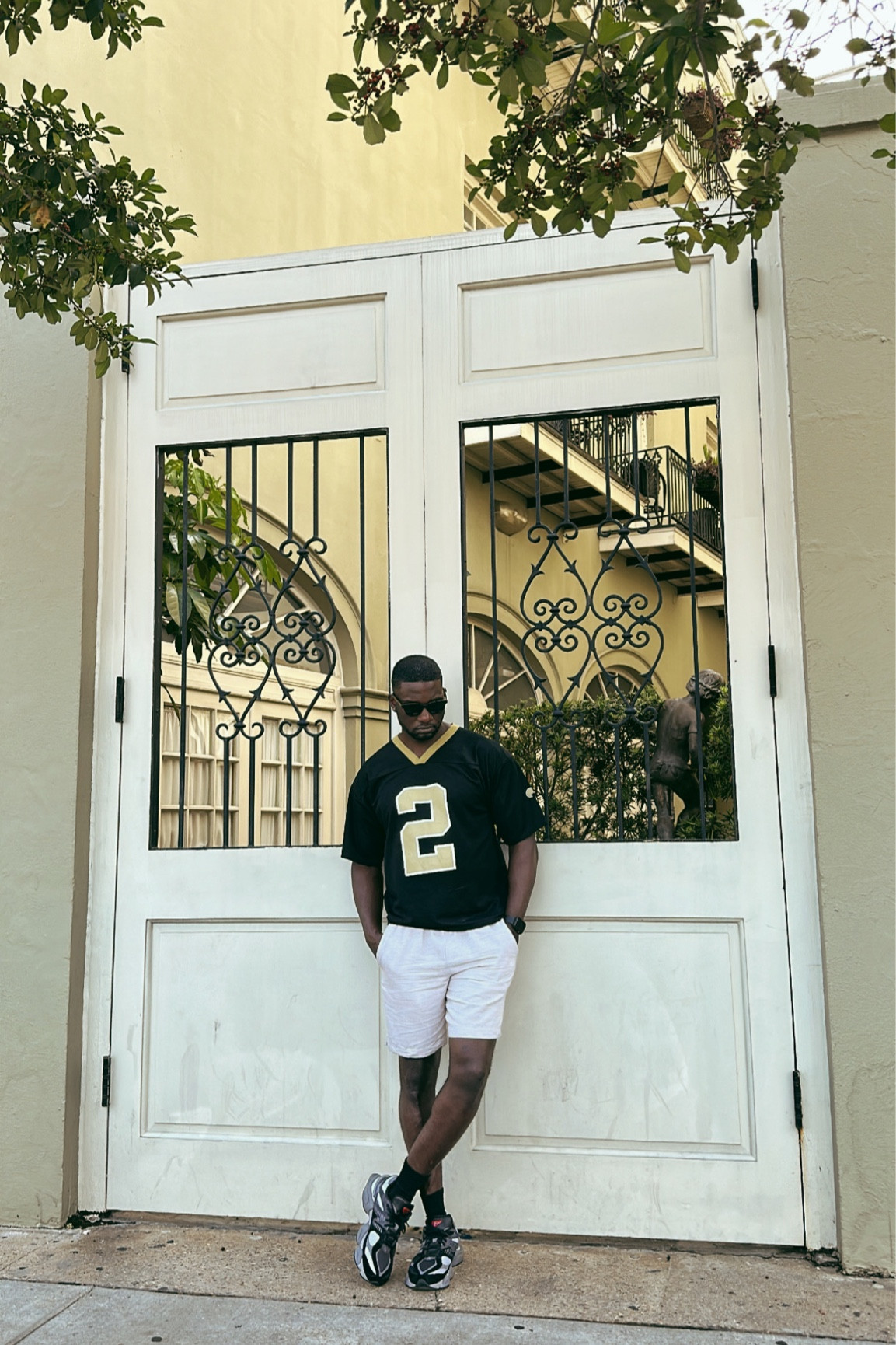 Vintage New Orleans Saints football jersey, 7in linen shorts from Abercrombie, New Balance 9060 sneakers, Gucci sunglasses 

#LTKmens #LTKstyletip #LTKtravel