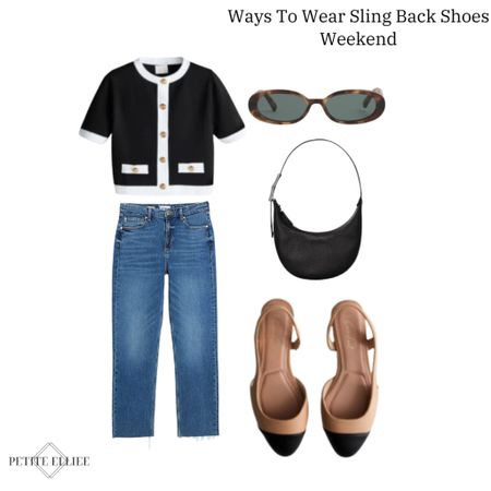 Ways to wear sling back shoes - weekend - petite e styling 