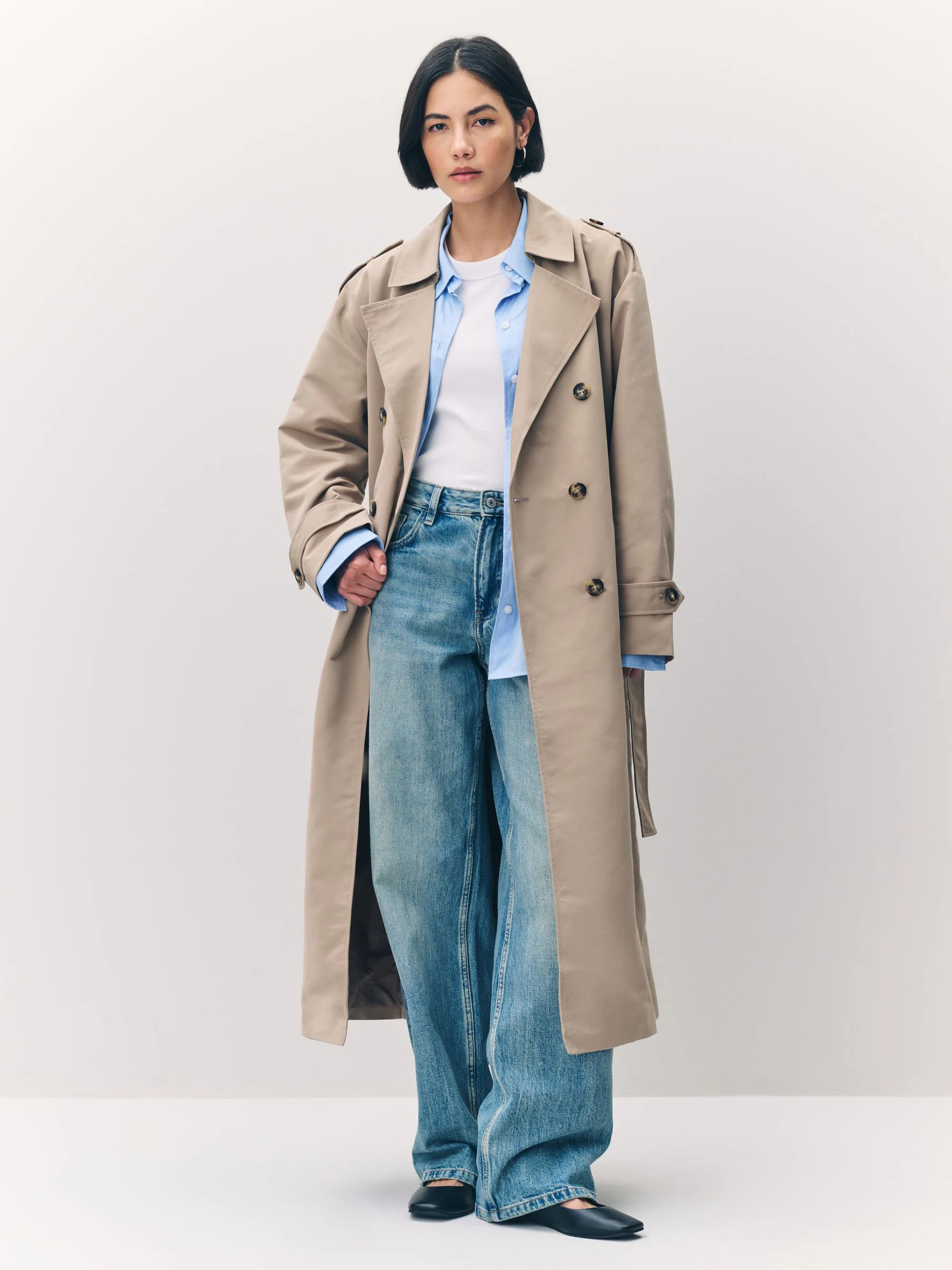 VERO MODA VERO MODA Natural Long Belted Trenchcoat | Next US
