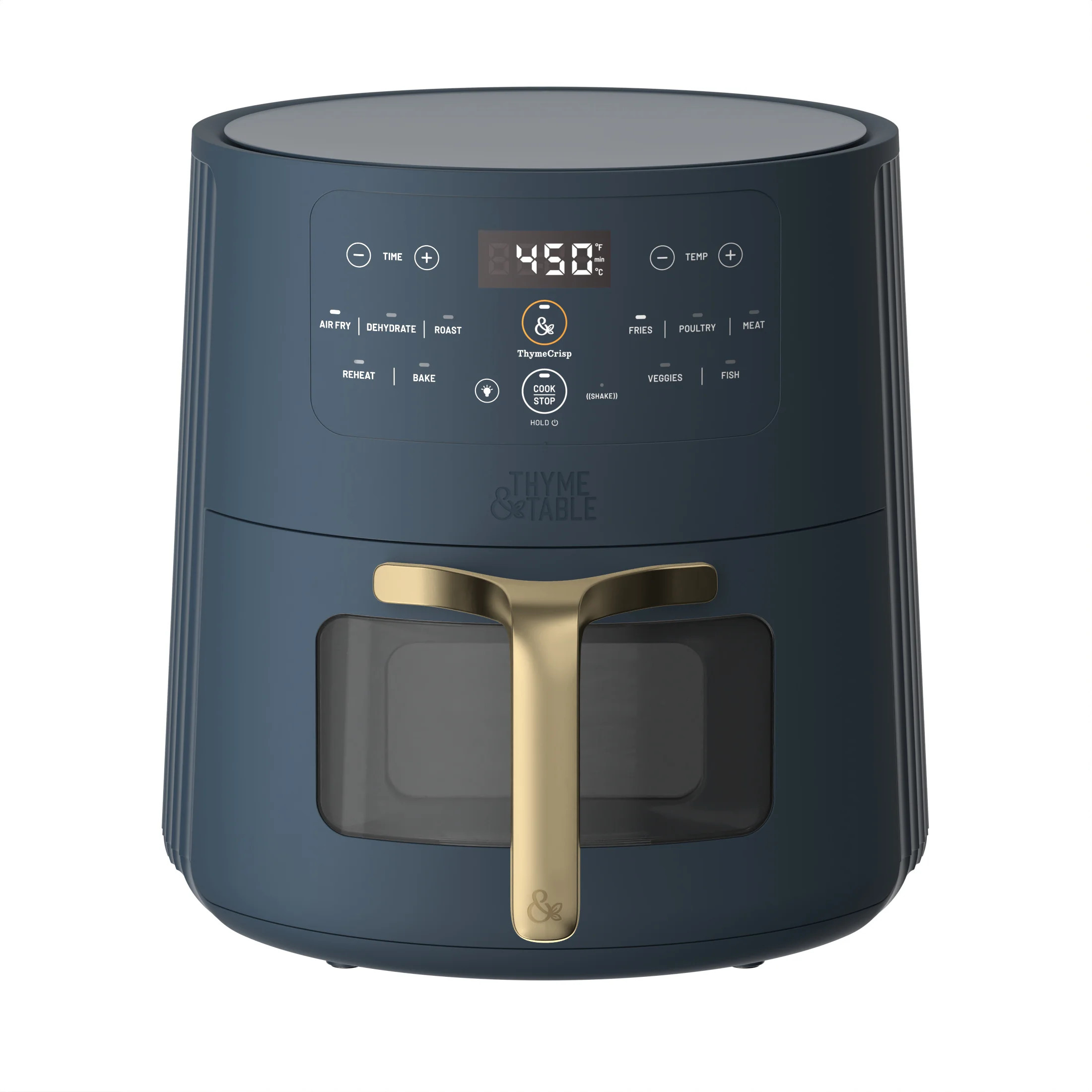 Thyme & Table 6QT Air Fryer, with ThymeCrisp™ and Ceramic-Coated Nonstick Basket, Atlantic Blue | Walmart (US)