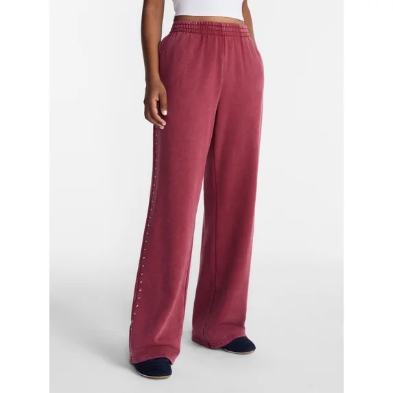 No Boundaries Mineral Wash Studded Sweatpants, 31" Inseam, Women's XXS-XXL | Walmart (US)