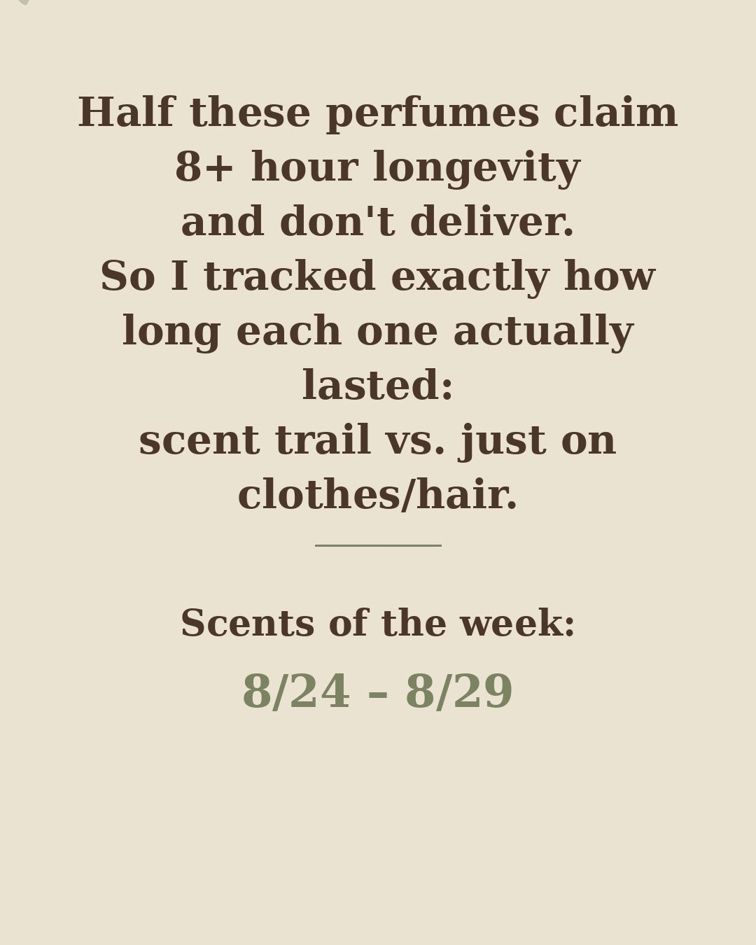 Scents of the week, but make it data