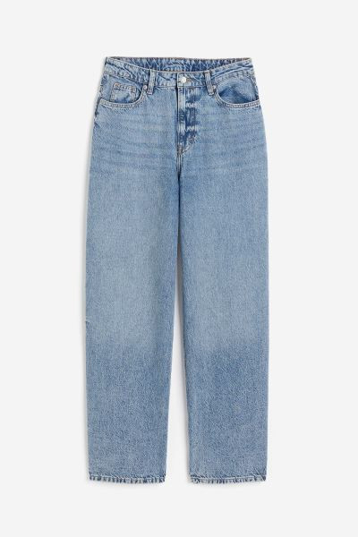 Curvy Fit Baggy High Jeans - Light denim blue - Ladies | H&M US | H&M (US + CA)
