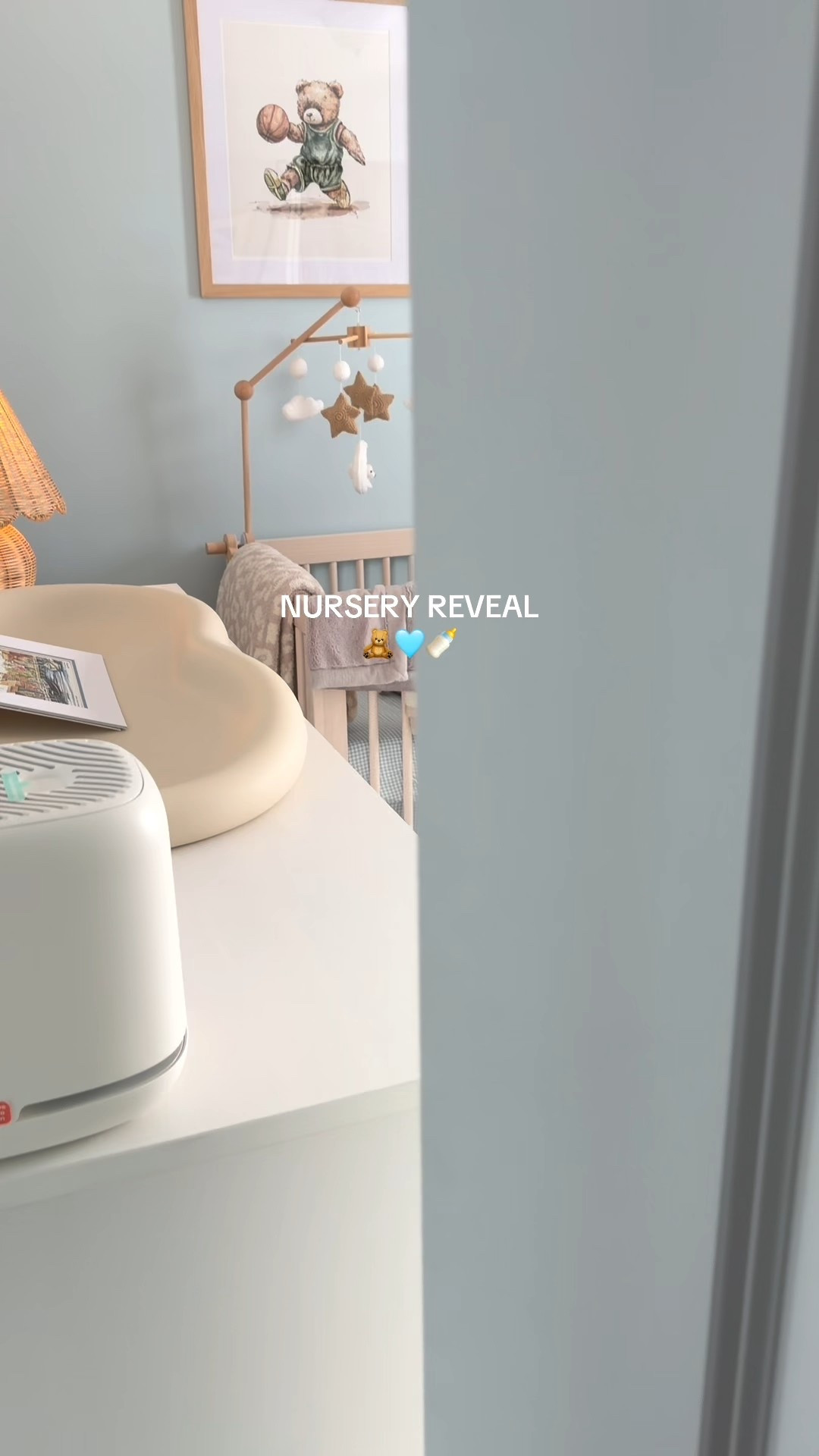 Nursery set up🍼🩵🫶🏼🧸

paint is offshore mist by behr but got it color matched at sherwin!

Pottery barn chair is oatmeal, performance boucle 

#LTKBump #LTKBaby #LTKmomlife