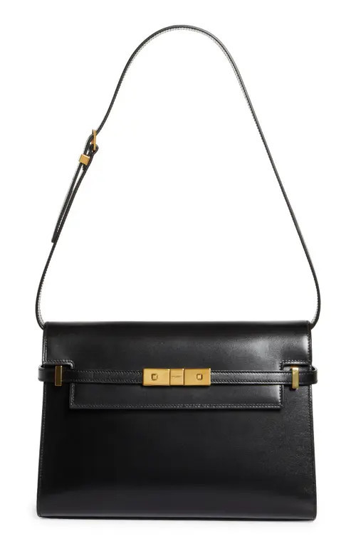 Saint Laurent Medium Manhattan Shoulder Tote in Noir at Nordstrom | Nordstrom