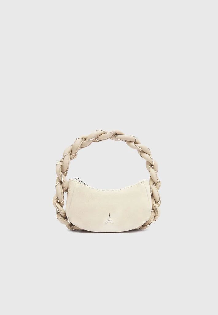 Chain Plaited Rope Handbag - Beige | Maniere De Voir