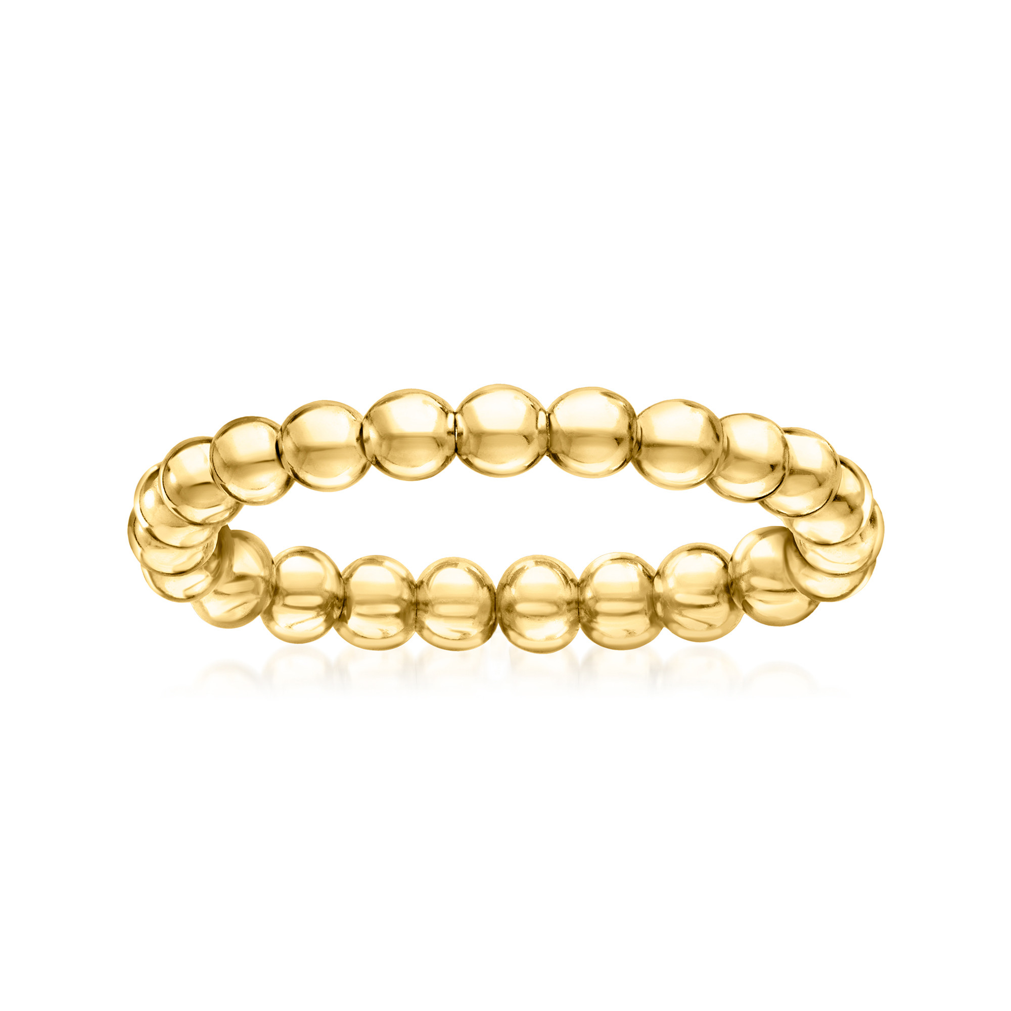 3mm 10kt Yellow Gold Bead Stretch Ring | Ross-Simons