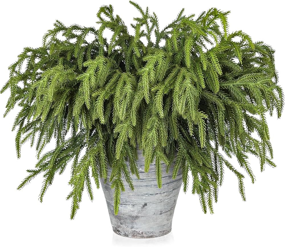 Artgar 12 Pcs Pine Branches - 18 Inch Artificial Pine Branches - Green Pine Stem - Real Touch Pin... | Amazon (US)