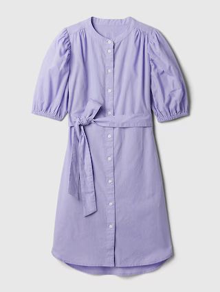 Linen-Cotton Puff Sleeve Mini Shirtdress | Gap (US)