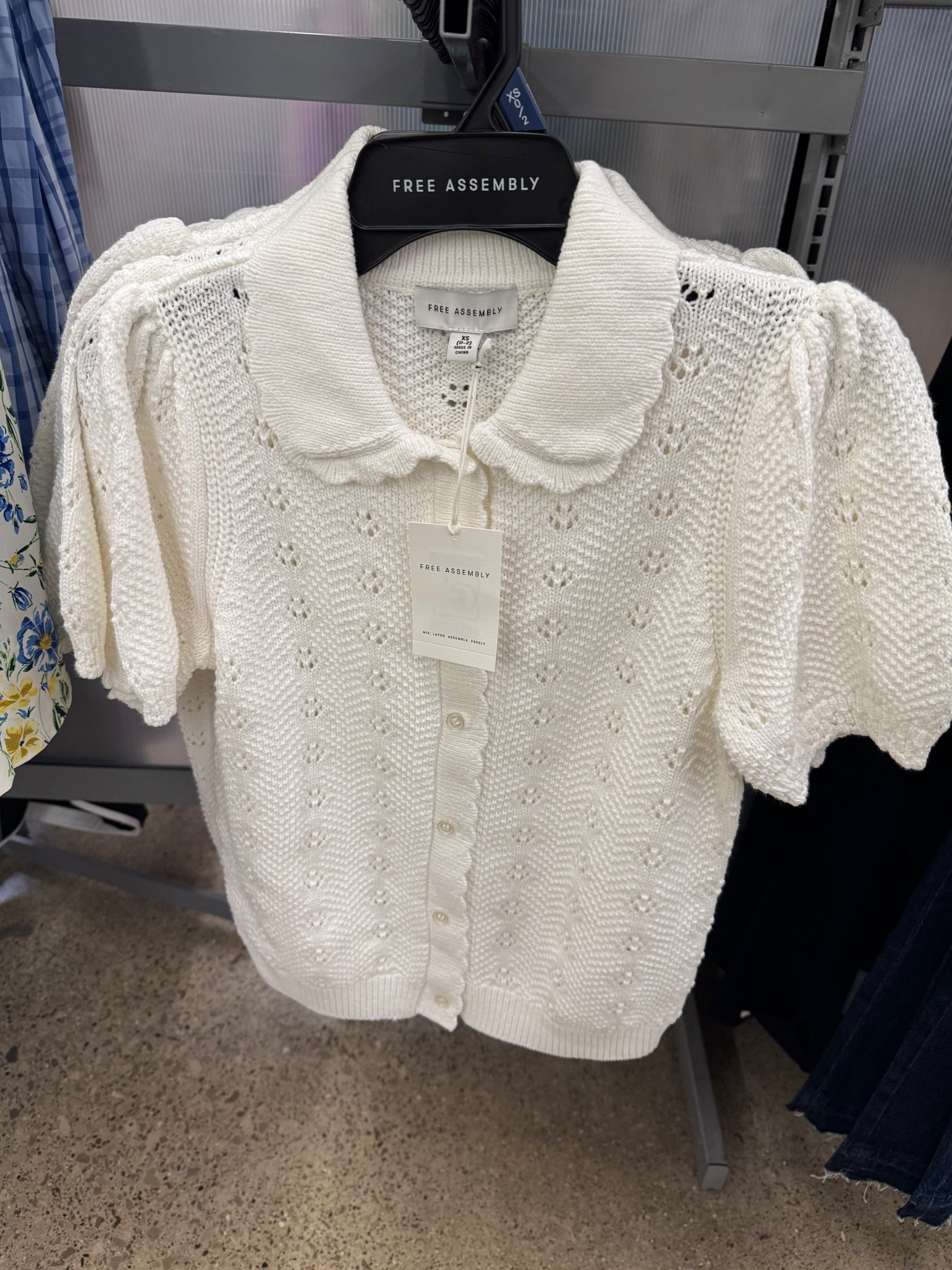 Walmart Free Assembly Women's and Women's Plus Cotton Pointelle Cardigan Sweater with Short Sleeves, Lightweight, Sizes XS-4X / workwear / spring fashion /  church outfit 

#LTKgrwm #LTKootd #LTKSeasonal