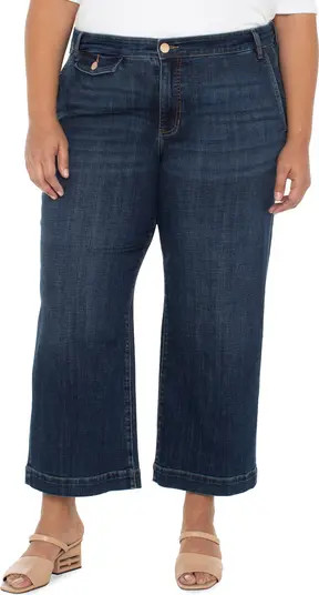 Stride High Waist Crop Wide Leg Jeans | Nordstrom