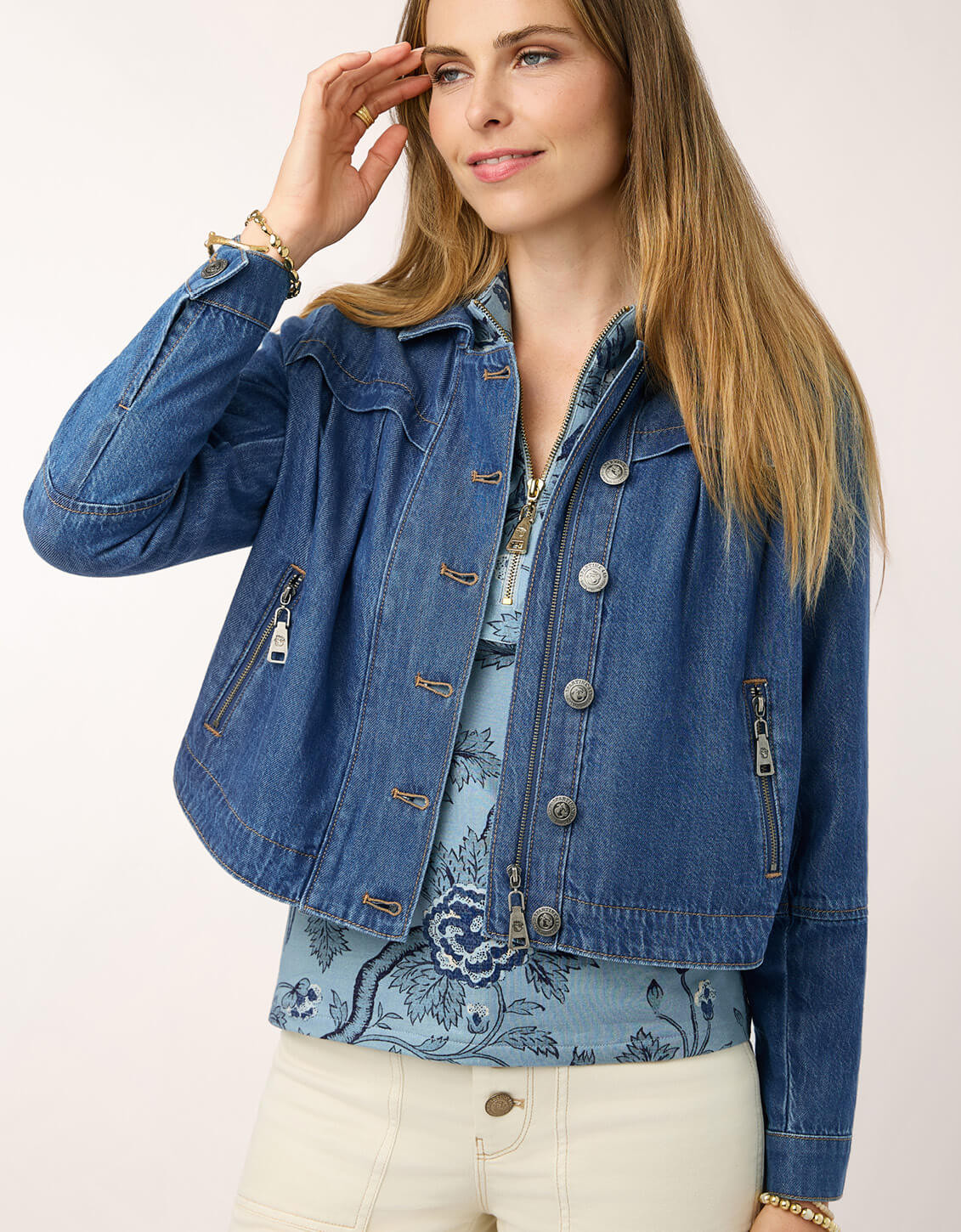 Janda Denim Jacket Misty Lagoon Wash | Spartina 449