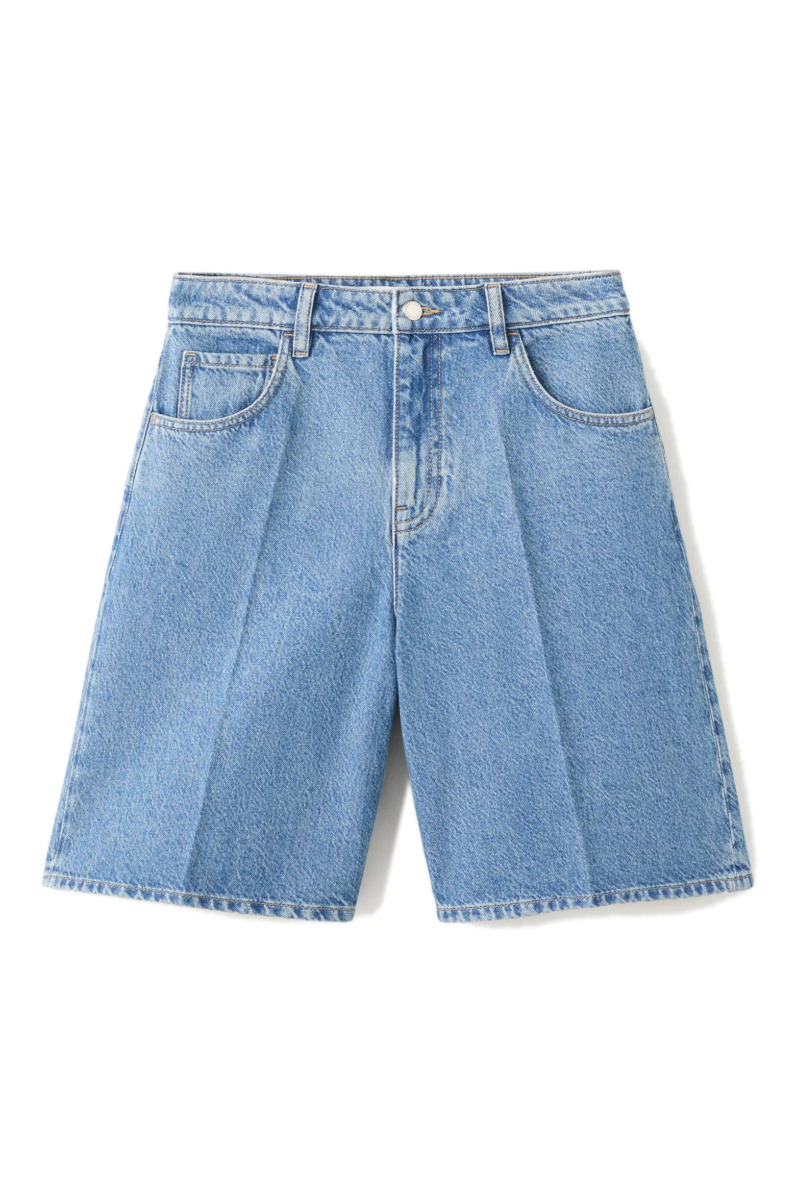 High Waist Mid Thigh Denim Shorts (Women) | Nordstrom | Nordstrom