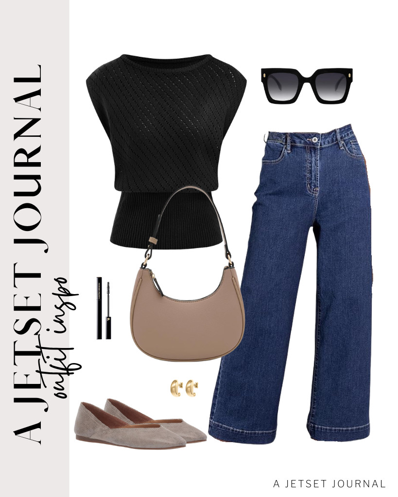 For an evening dinner, this combination of a black boat-neck top and jeans is the perfect fit. You can use the FashionPuzzle crescent shoulder bag and slip on your Lucky Brand flats to complete the look.

#LTKSeasonal #LTKSaleAlert #LTKTravel
 

 