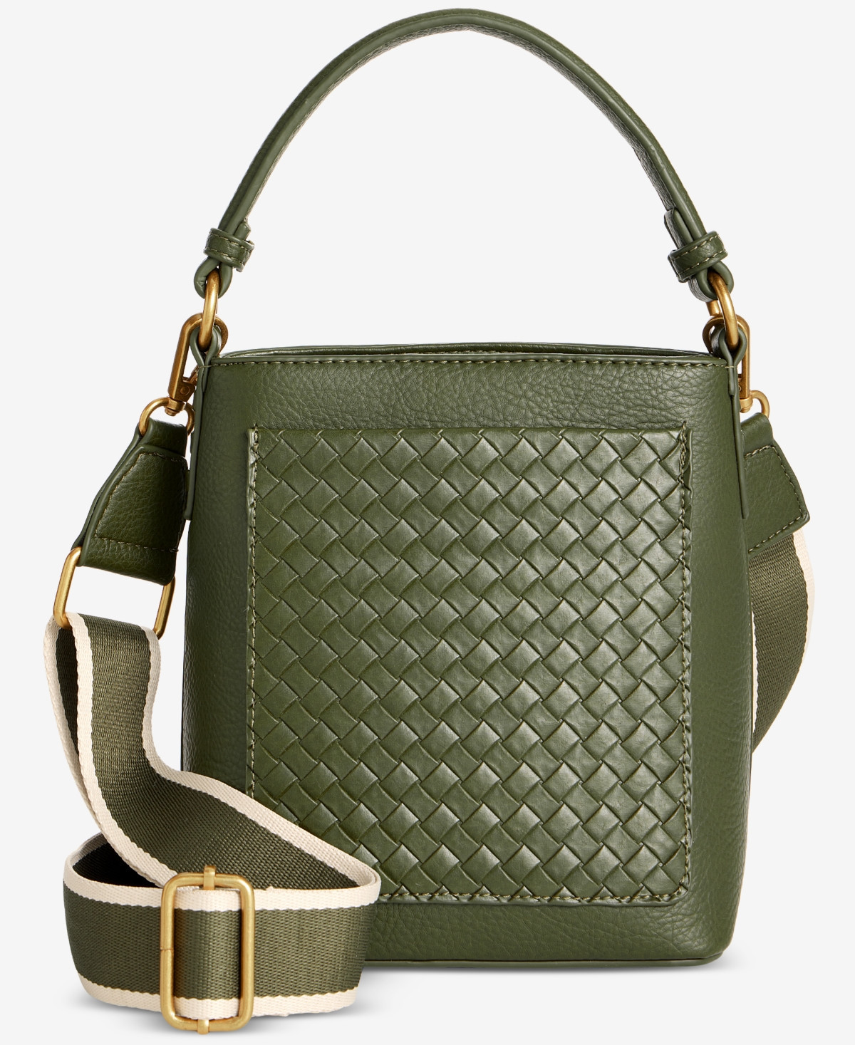 Style & Co Mini Woven Bucket Bag, Macy's Exclusive - Native Green | Macy's