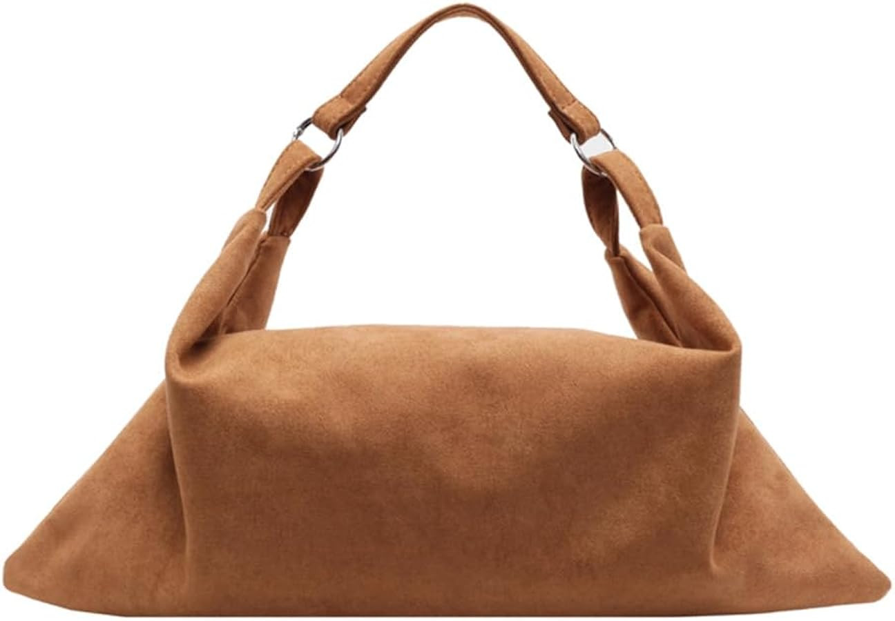 Women Tote Bag Shoulder Satchel Bag Large Capacity Faux Suede Top Handle Bag Retro Fashion Should... | Amazon (US)