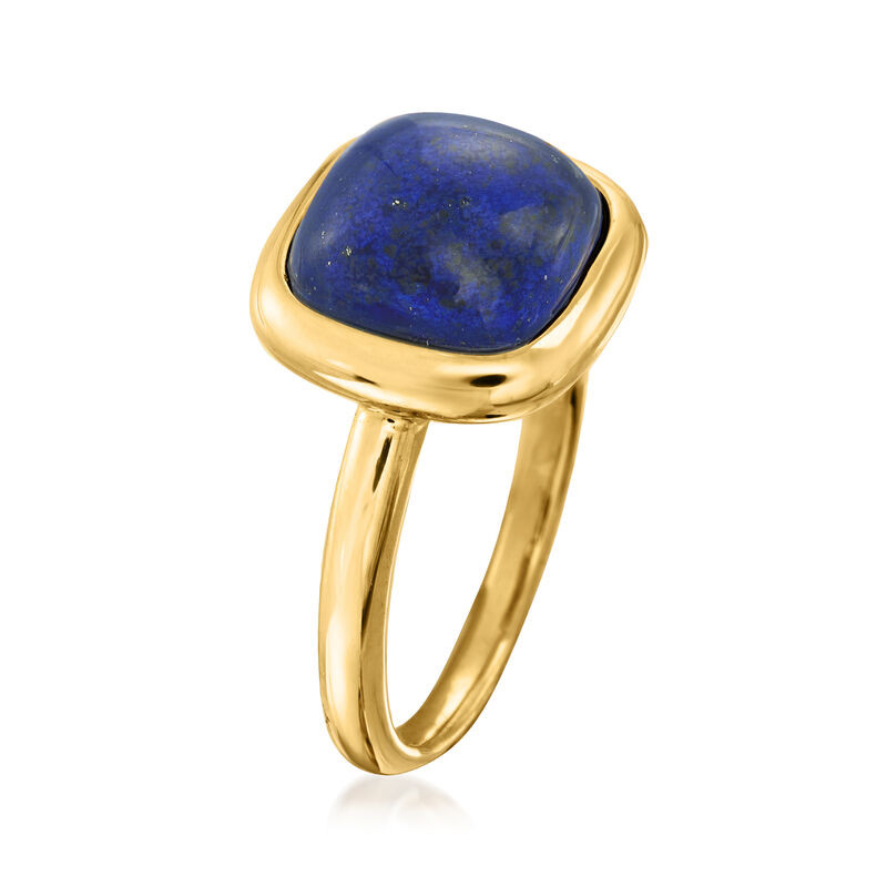Square Lapis Ring in 18kt Gold Over Sterling. Size 10 | Ross-Simons