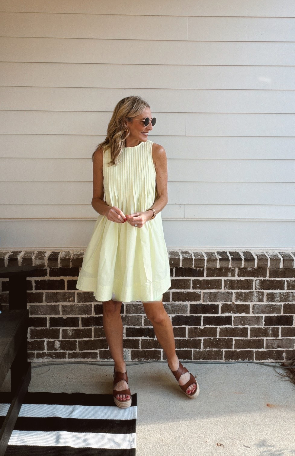 Step into a look, that’s all about the details! These pressed plates in front and back create a trendy texture look that brings plenty of personality to the simple a line silhouette… I am wearing it today with this matching sweater that is on clearance less than $12 

#LTKdayinmylife #LTKgrwm #LTKmomlife