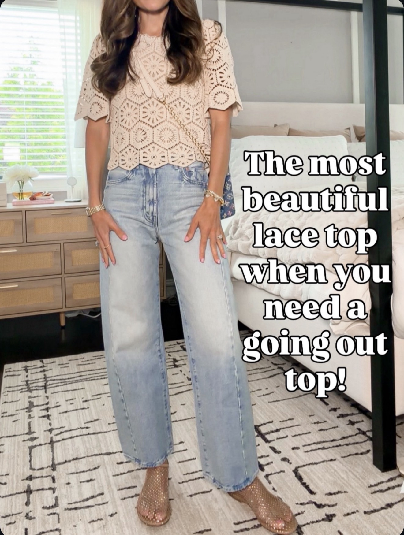 The prettiest going-out top paired with my favorite denim ✨🔗⬇️ wearing size xs and 24 jeans

#LTKmomlife #LTKOver40 #LTKSeasonal