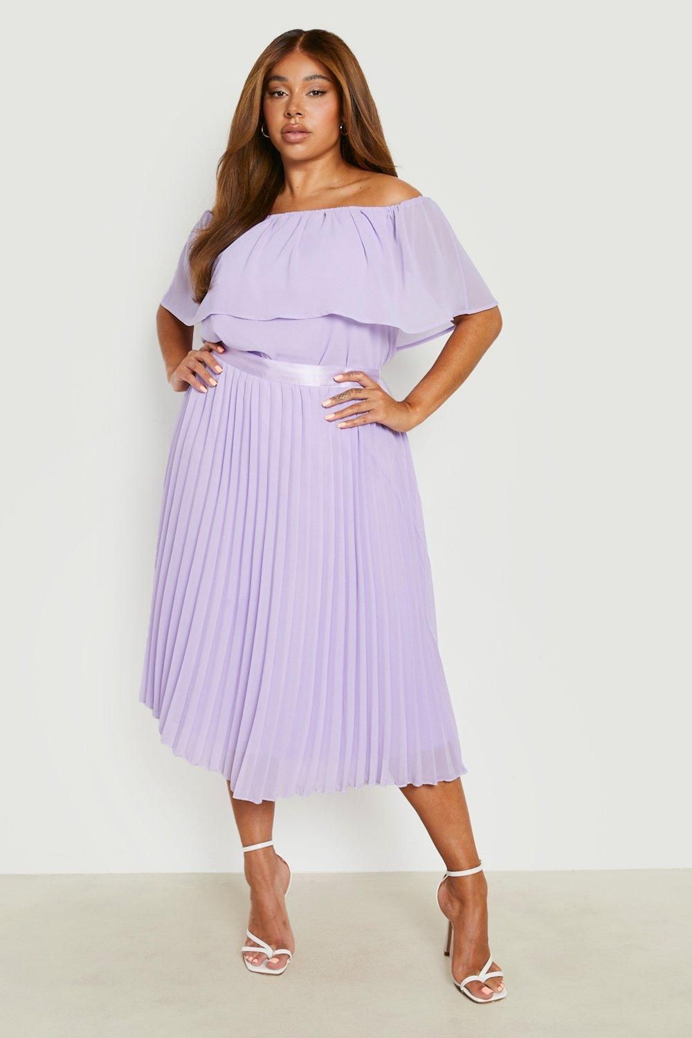 Plus Chiffon Pleated Mix And Match Midi Skirt | Boohoo.com (UK & IE)