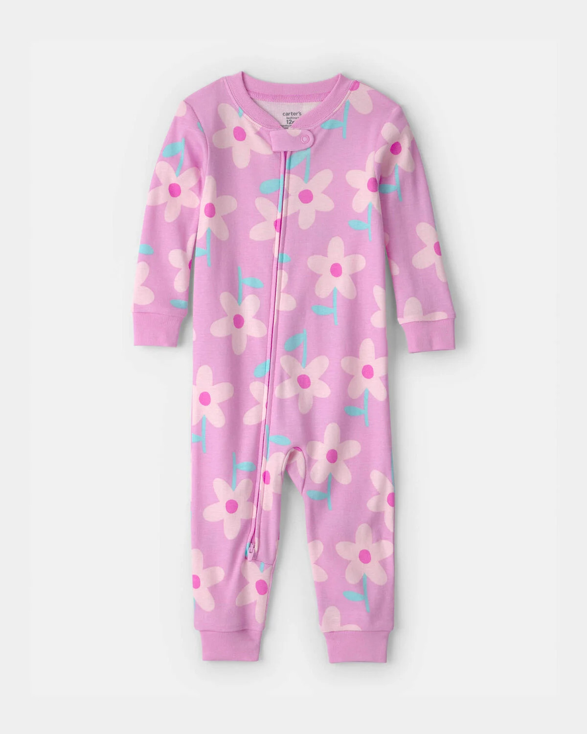 Toddler Girl Floral 100% Cotton Snug Fit 1-Piece Pajama - Pink | Carter's | Carter's Inc