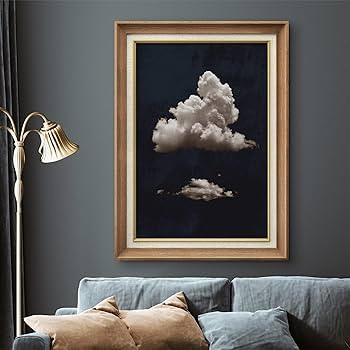 Amazon.com: SIGNWIN Premium Frame Art Pastel Dark Duotone Storm Clouds in Sky Landscape Nature Wi... | Amazon (US)