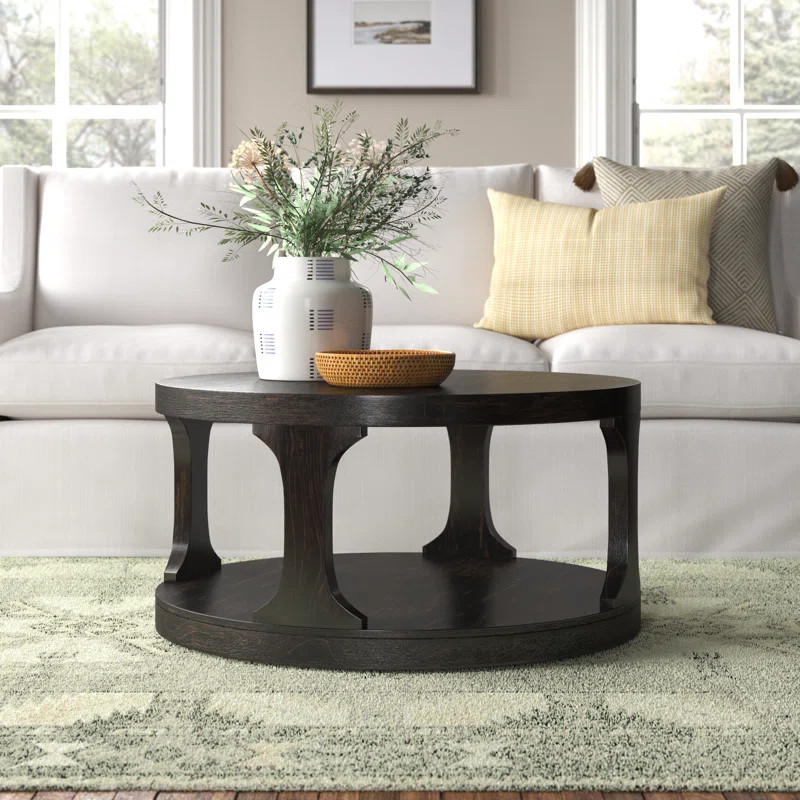 Abbington Floor Shelf Coffee Table with Storage | Wayfair North America
