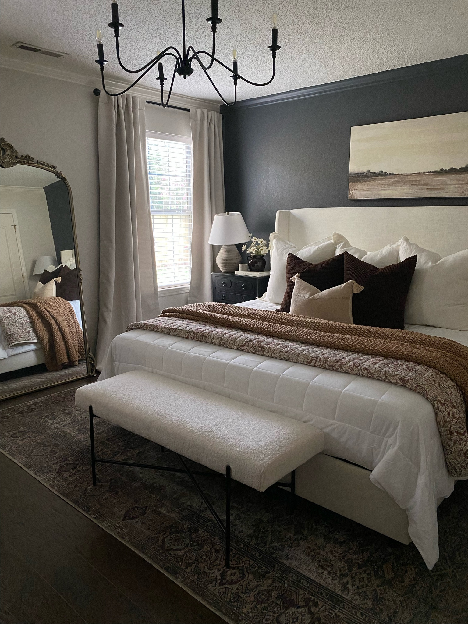 Evening bedroom views 🤎 

Fall decor | fall home | fall inspo | home decor | home inspo | transitional design | interior design 

#LTKHome #LTKFindsUnder100 #LTKSeasonal