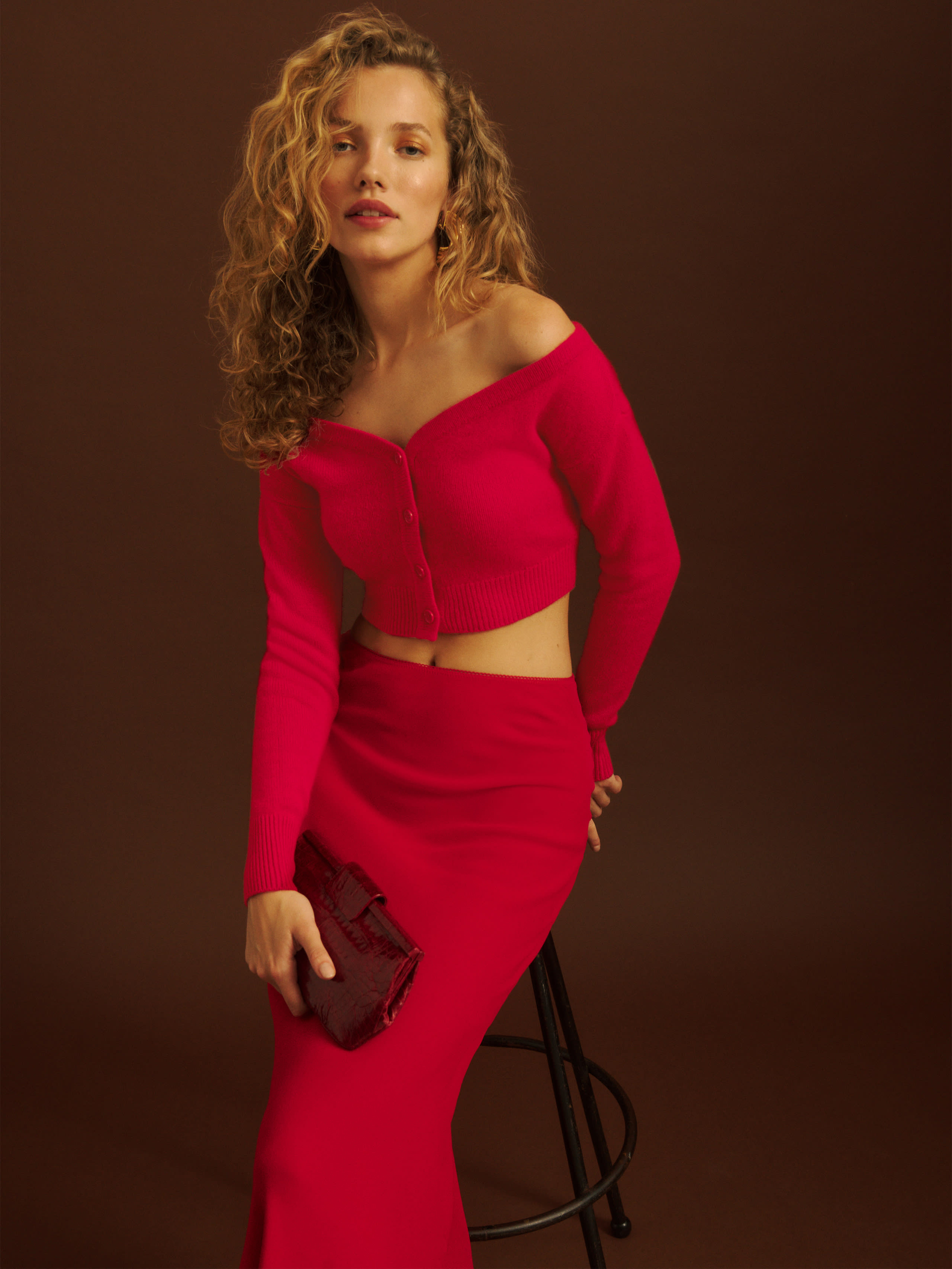 Millie Cashmere Off The Shoulder Cardigan | Reformation (Global)