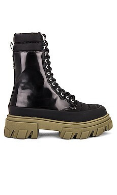 Ganni Combat Boot in Black from Revolve.com | Revolve Clothing (Global)