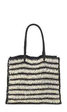 BTB Los Angeles Torino Tote in Natural & Black from Revolve.com | Revolve Clothing (Global)