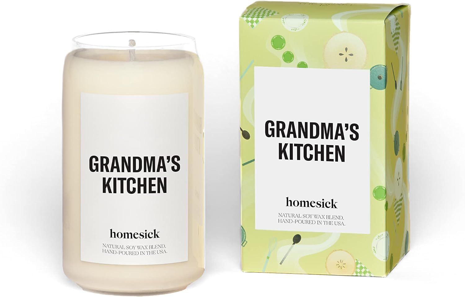 Homesick Premium Scented Candle, Grandma's Kitchen - Scents of Butter, Apple, Cream, 13.75 oz, 60... | Amazon (US)