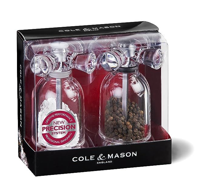 COLE & MASON Tap Salt and Pepper Grinder Set - Acrylic Mills Include Precision Mechanisms and Pre... | Amazon (US)