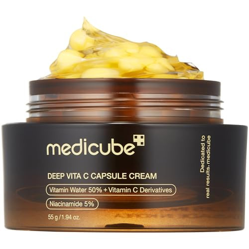 medicube Deep Vitamin C Golden Capsule Face Moisturizer - Liposome Capsules For Wrinkles, Skin Radiance - Transparent Gel for Glow Hydration - Korean Skin Care 1.94 oz | Amazon (UK)