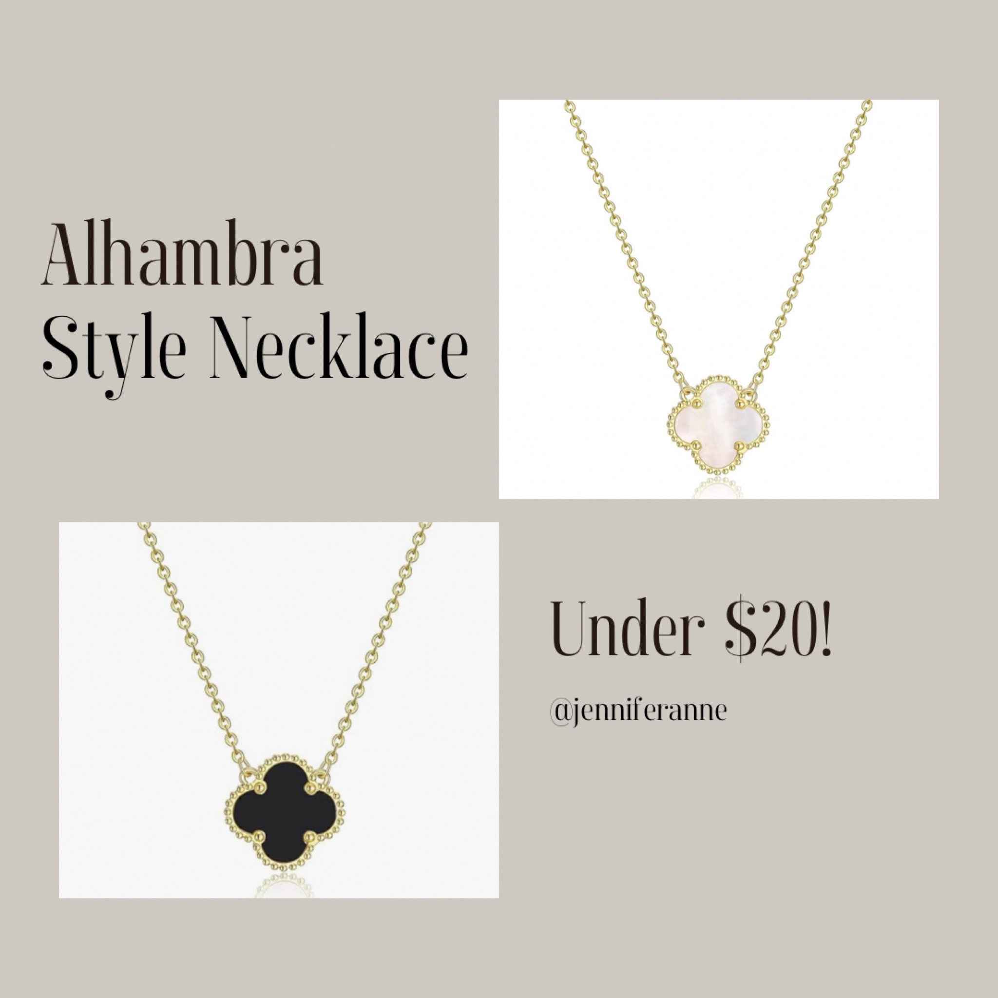 Amazon Jewelry - Alhambra pendant  inspired necklace. Enjoy! Xx 
#ltkjewelry - #ltkamazonfind 

#LTKBeauty #LTKStyleTip #LTKFindsUnder50
