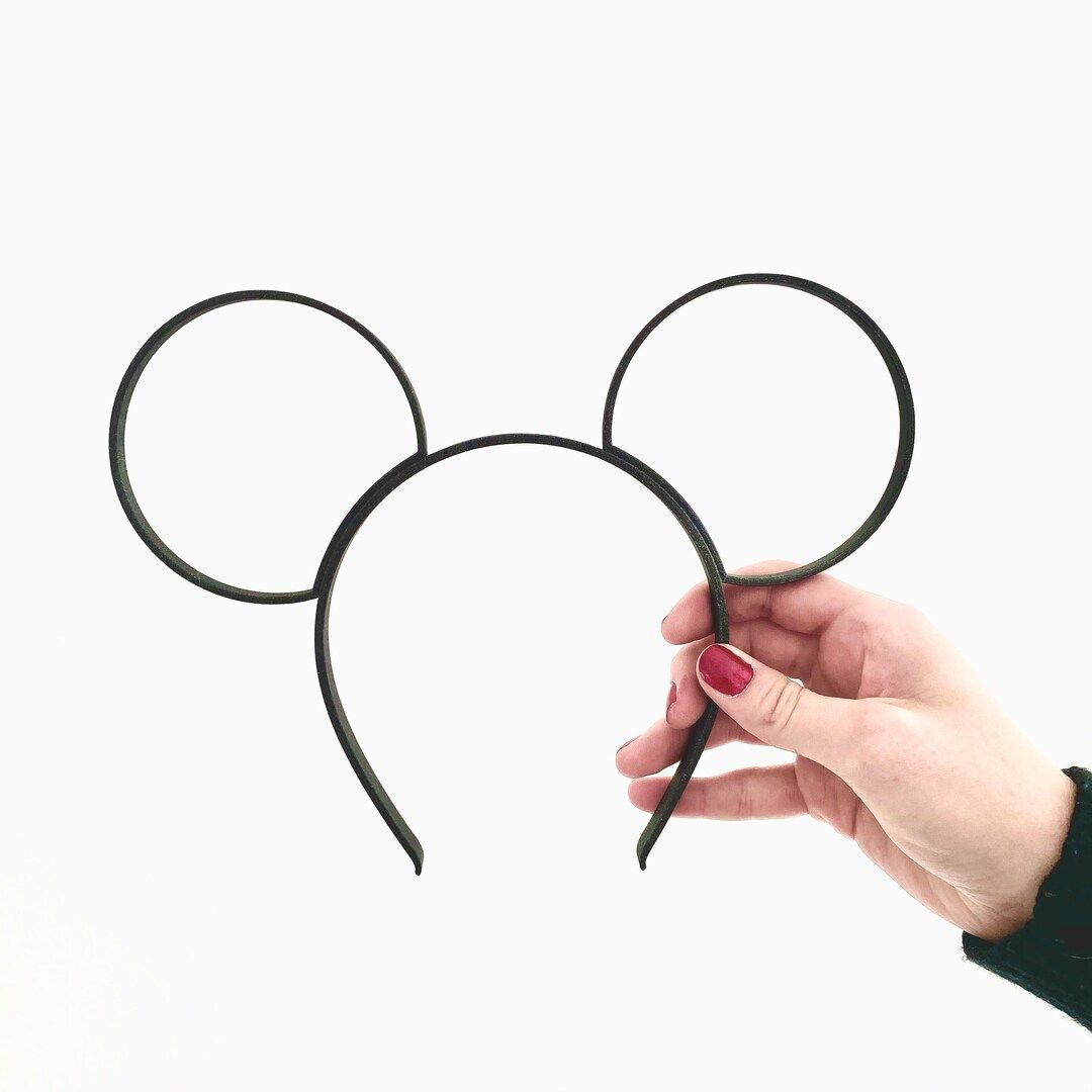 Minimalist Mickey Ears, Mickey Ear Headband, Mickey Ear Headband Base, Minnie Ears, 3D Printed | Etsy (US)