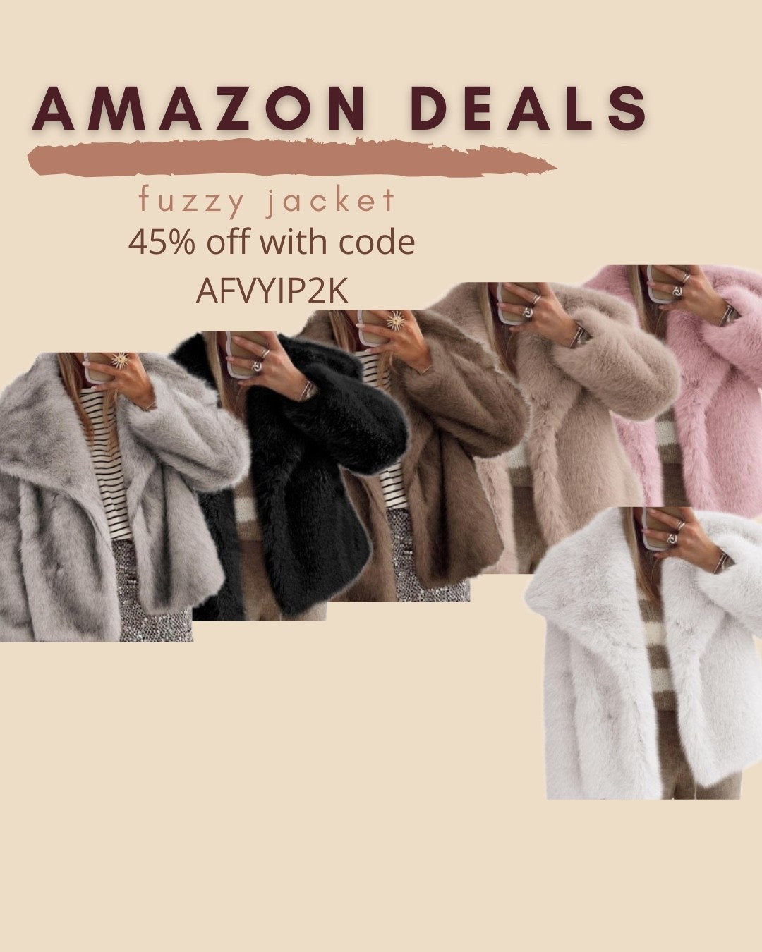 $23 ends 9/16

Amazon fashion
Amazon deals 
Faux fur jacket

#LTKSaleAlert