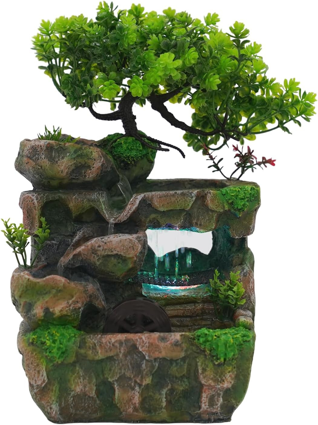 Tabletop Waterfall Fountain 11" Rockery Stream Tabletop Fountain with Changing LED Light Adjustab... | Amazon (US)