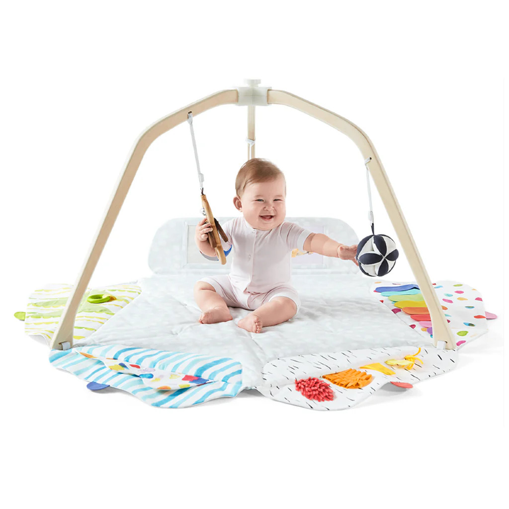 The Lovevery Play Gym - Baby Play Mat - Wooden Activity Play Gym and Mat, Stage-Based Learning and Development for Babies to Toddlers | LOVEVERY