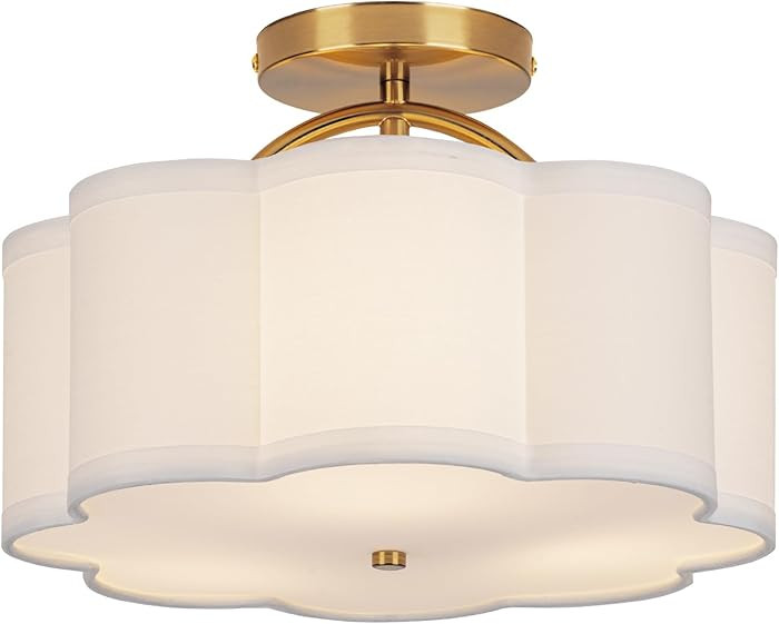 Semi Flush Mount Ceiling Light 11.8" Modern 3-Light | Amazon (US)