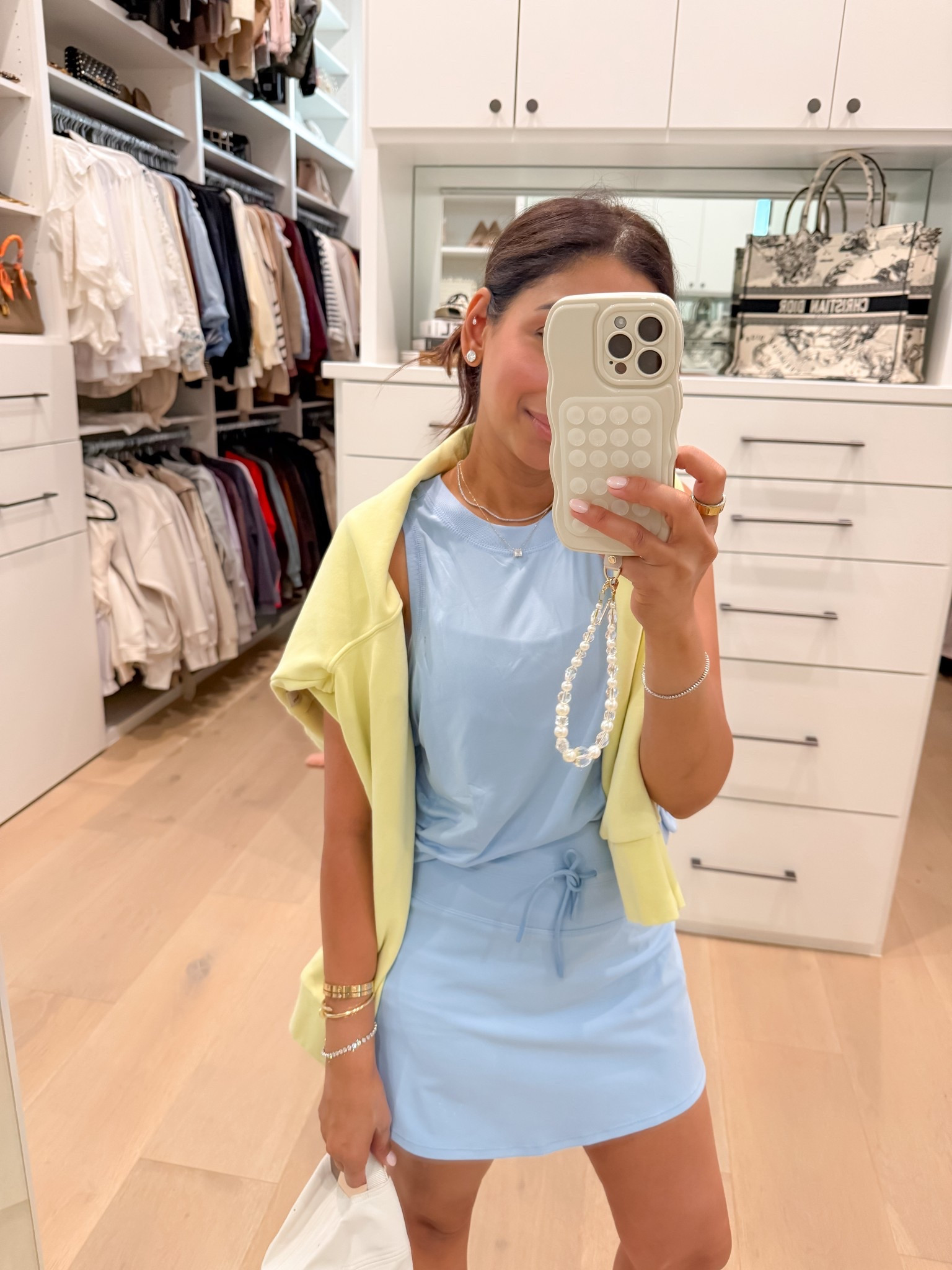 Today's walk outfit, loving these colors! I sized up in this tank and wearing XS in skirt and pullover 

#LTKStyleTip #LTKActive