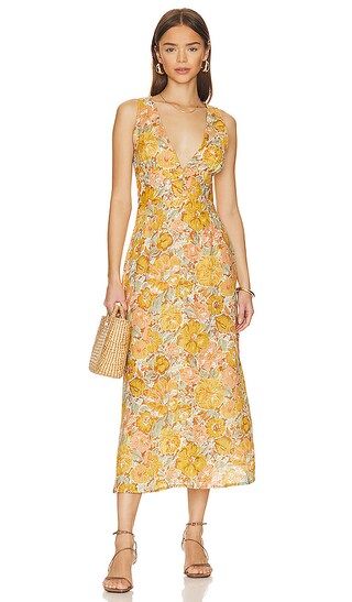 Venere Midi Dress in Junie Floral Print | Revolve Clothing (Global)